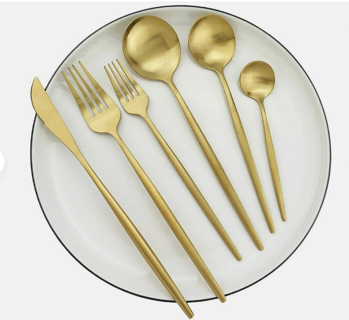 Complete modern cutlery set, essential kitchen utensils for daily use.