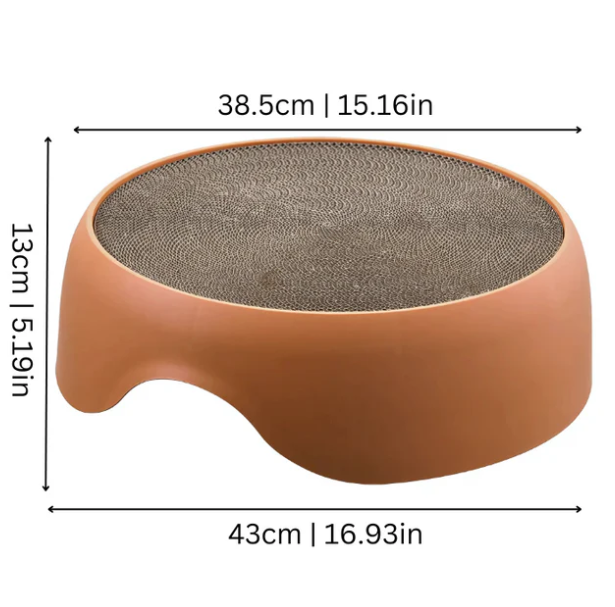 Elegant pet furniture, a multifunctional cat bed featuring both a comfortable resting spot and a scratching post.
