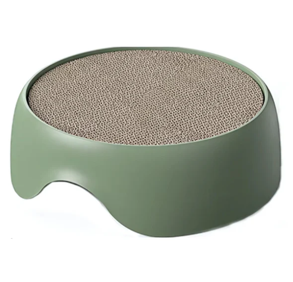 Close-up of the durable scratching surface on a modern cat bed, designed for healthy cat claws.