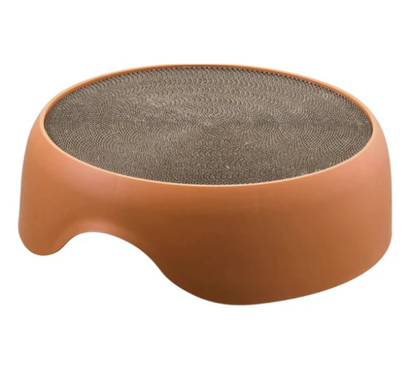 Soft corduroy cushion inside a cat bed, providing a warm and inviting space for feline rest and sleep.