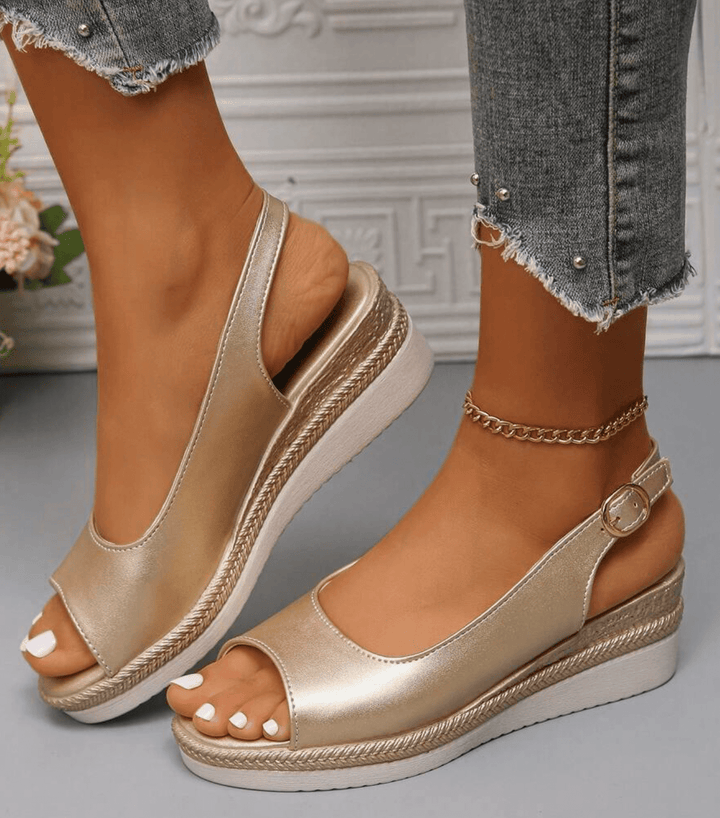 Comfortable orthopedic espadrille slingback sandals for women, offering arch support for all-day wear.