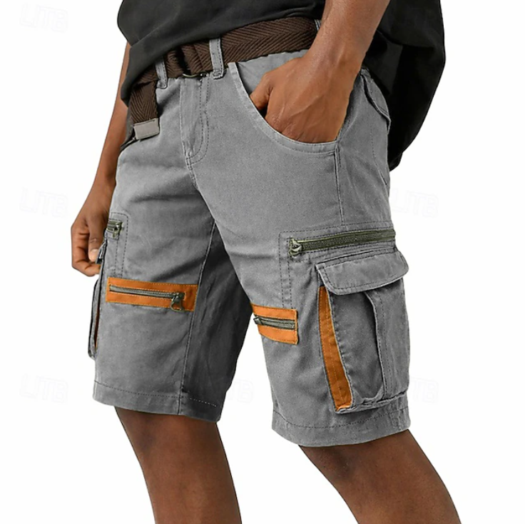 Comfortable men's cargo shorts for everyday wear & travel. Durable outdoor shorts, ideal for casual summer style.