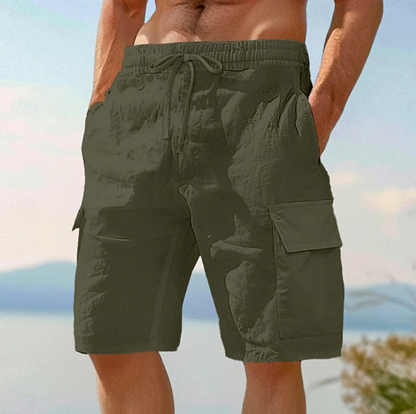 Soft lace women's shorts with convenient side pockets, designed for effortless casual wear and summer comfort.