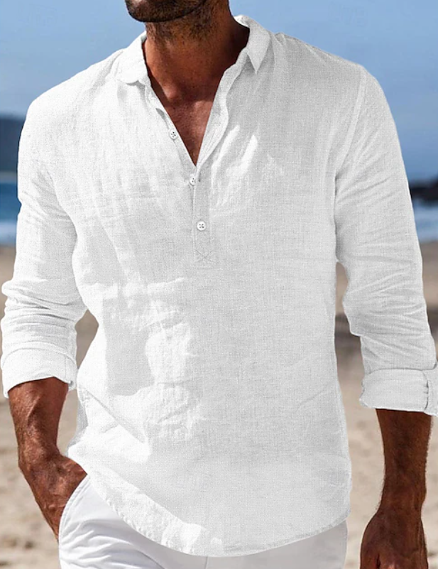 Stylish men's long sleeve casual shirt for summer. Effortless style, relaxed fit, perfect for everyday fashion.