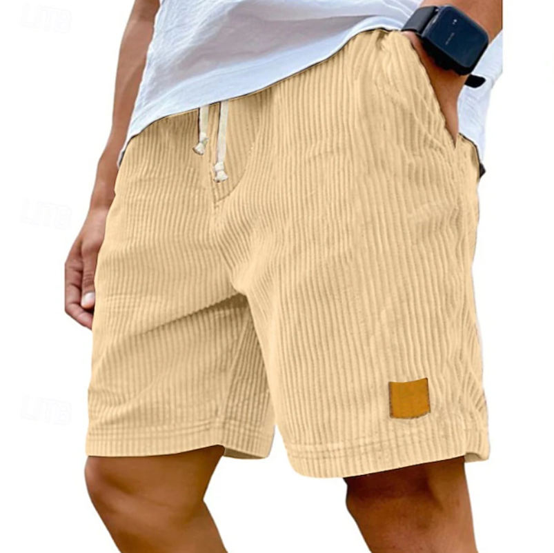 Men's casual summer shorts with unique corduroy texture, perfect for warm weather & relaxed style.