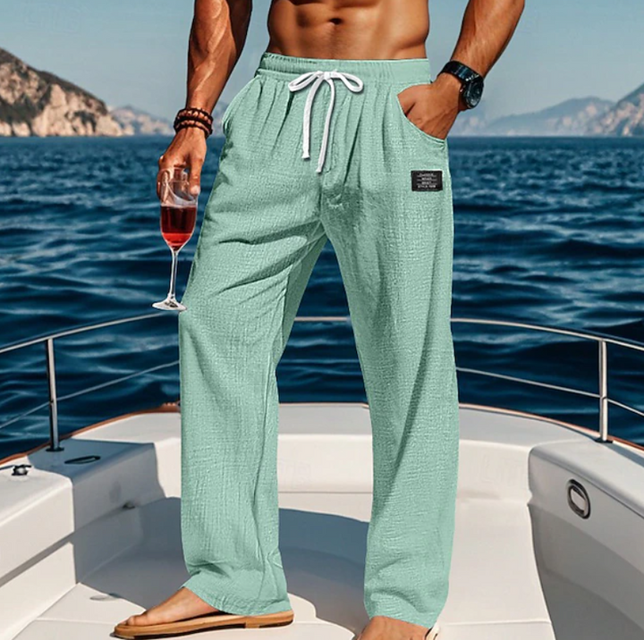 Stylish men's casual drawstring pants for summer fashion, relaxed fit and comfortable.