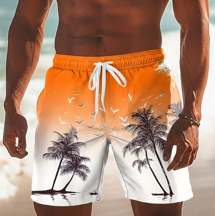 Lightweight, relaxed fit men's drawstring shorts, ideal for warm weather casual wear.