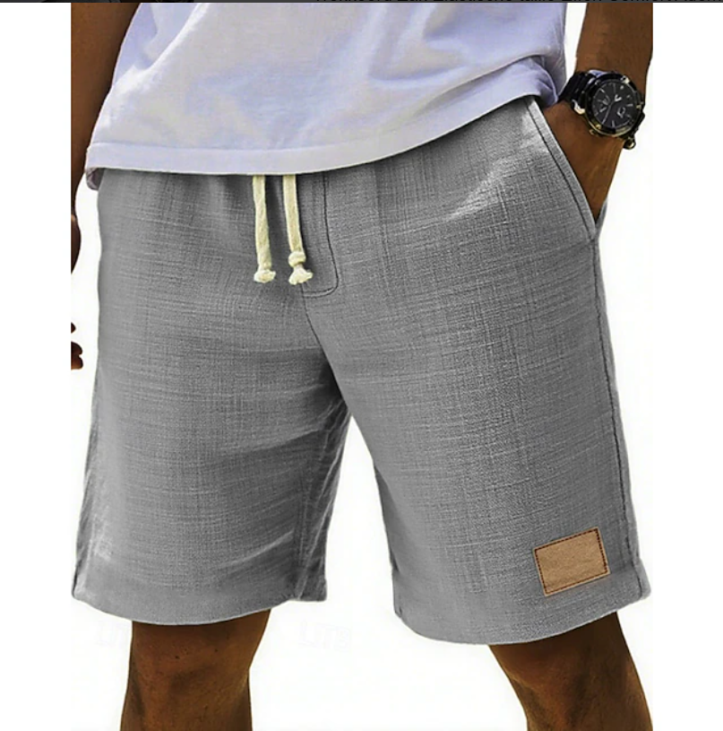 Lightweight men's summer shorts with lace detail, ideal for beachwear, vacation, and everyday relaxed comfort.