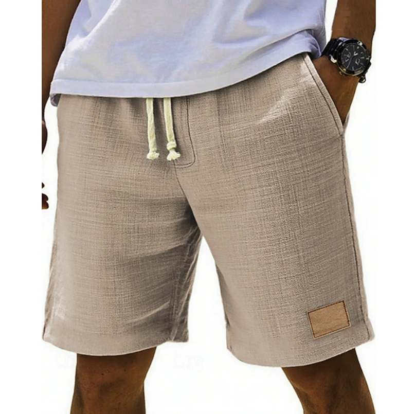Men's drawstring shorts in a lightweight lace fabric, designed for ultimate comfort and a relaxed summer fit.