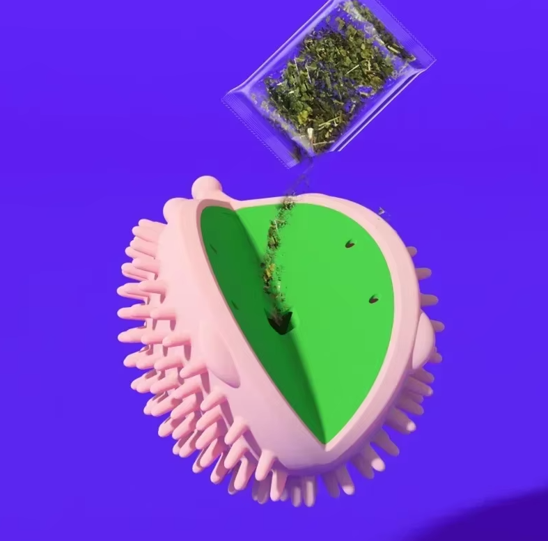 Interactive catnip UFO toy. Silicone scratching surface for active indoor play & cat enrichment.