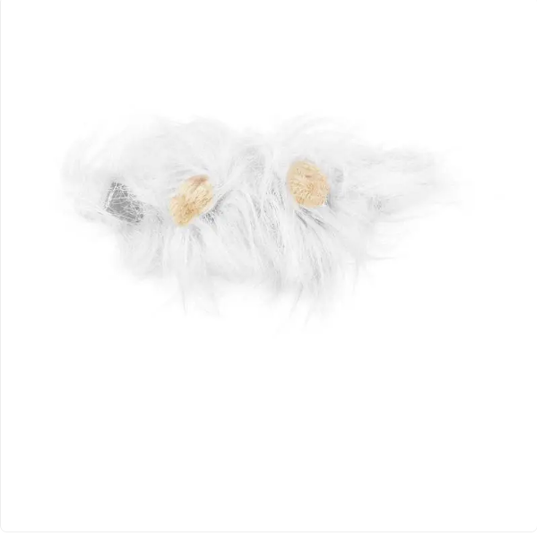 Cat's fluffy lion mane costume with ears. Excellent photo prop for funny feline fashion & pet dress-up.