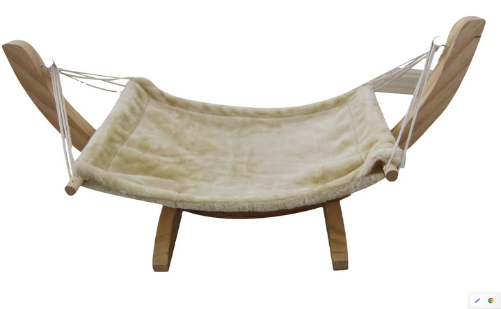 Feline's favorite: soft washable leopard print hammock cover, durable pet bed accessory for wooden cat beds.