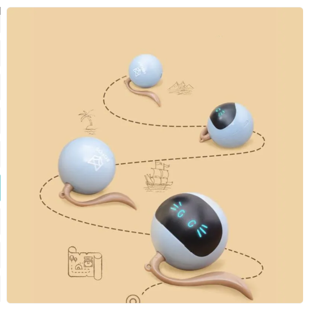 Engaging interactive cat toy ball with LED lights for stimulating pet exercise & feline fun.
