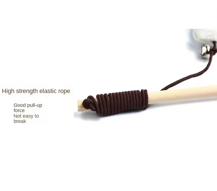 Release energy with this interactive cat toy set featuring feathers & bells for active pet play.
