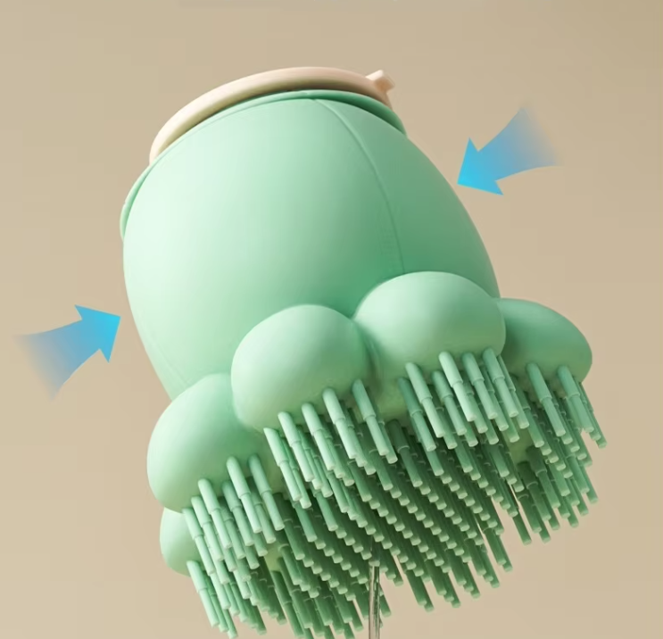 Essential pet care grooming tool with foam dispenser for easy bath time for dogs and cats.