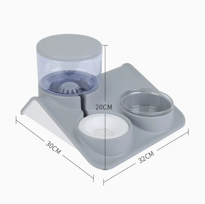 Space-saving wall-mounted pet bowls. Ideal cat food & dog water feeder for small homes & kitchen organization.