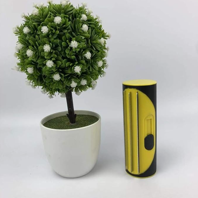 Reusable self-cleaning lint roller for pet hair. Effective fur remover for dog and cat coats.