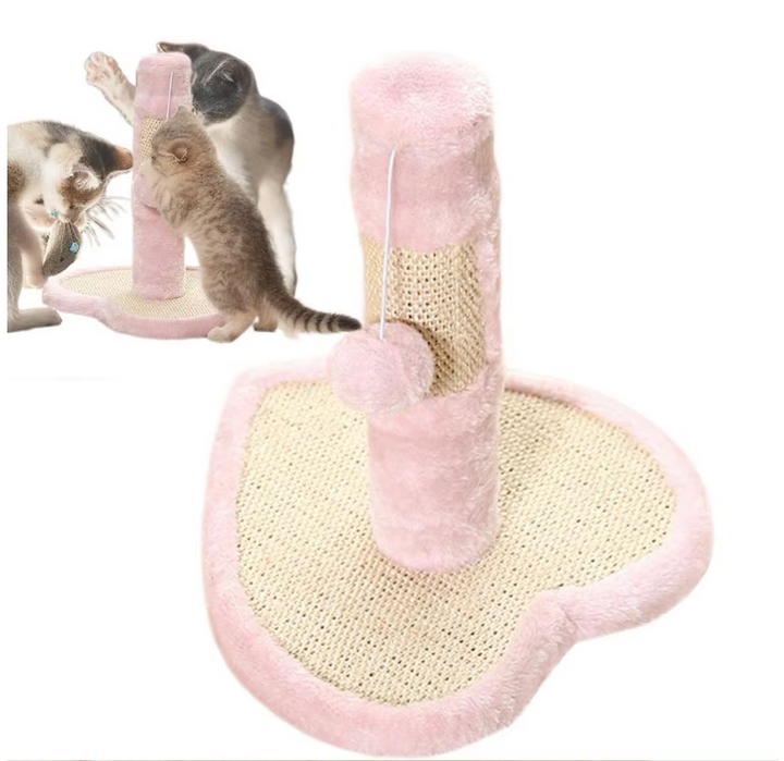 Sisal cat scratching post & toy, essential cat furniture for claw care & fun.