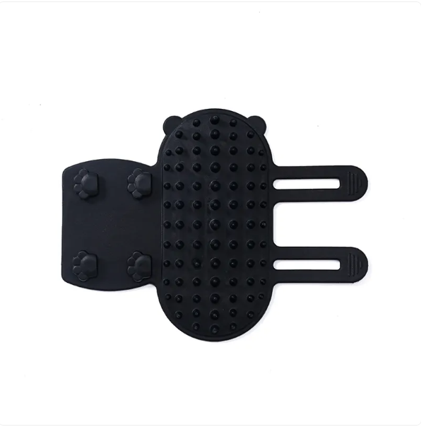 Soft multi-color silicone cat grooming brush for gentle itch relief & pet care. Perfect cat accessory.