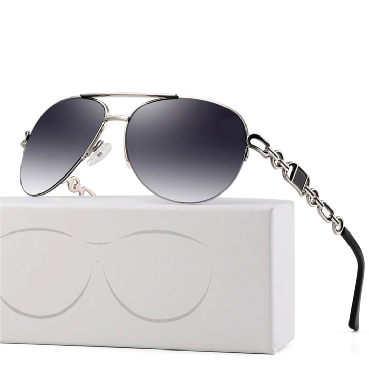 Sleek women's polarized sunglasses for clear vision & stylish UV protection.