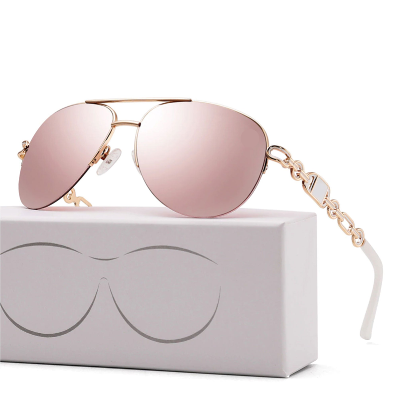 Women's stylish polarized sunglasses, perfect for UV protection & summer fashion.