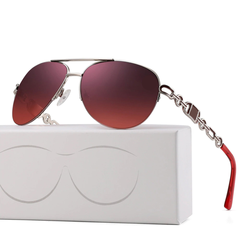 Women's stylish polarized sunglasses, essential eyewear for summer UV protection.