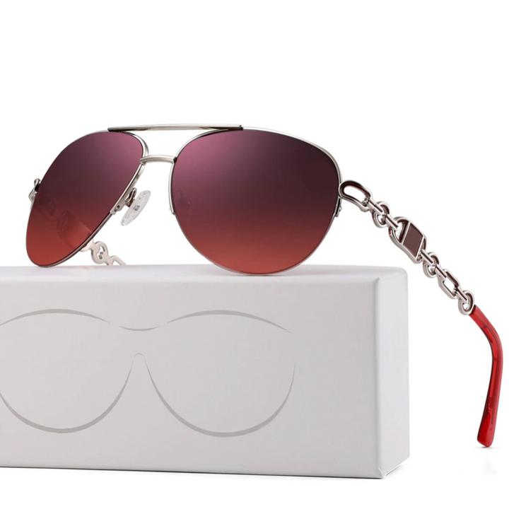 Women's stylish polarized sunglasses, essential eyewear for summer UV protection.