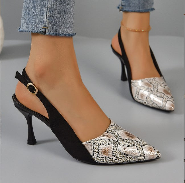 Everyday black kitten heels, comfortable and stylish low heel women's fashion.