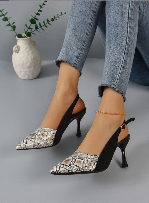 Timeless black kitten heels, women's versatile elegant footwear for any event.
