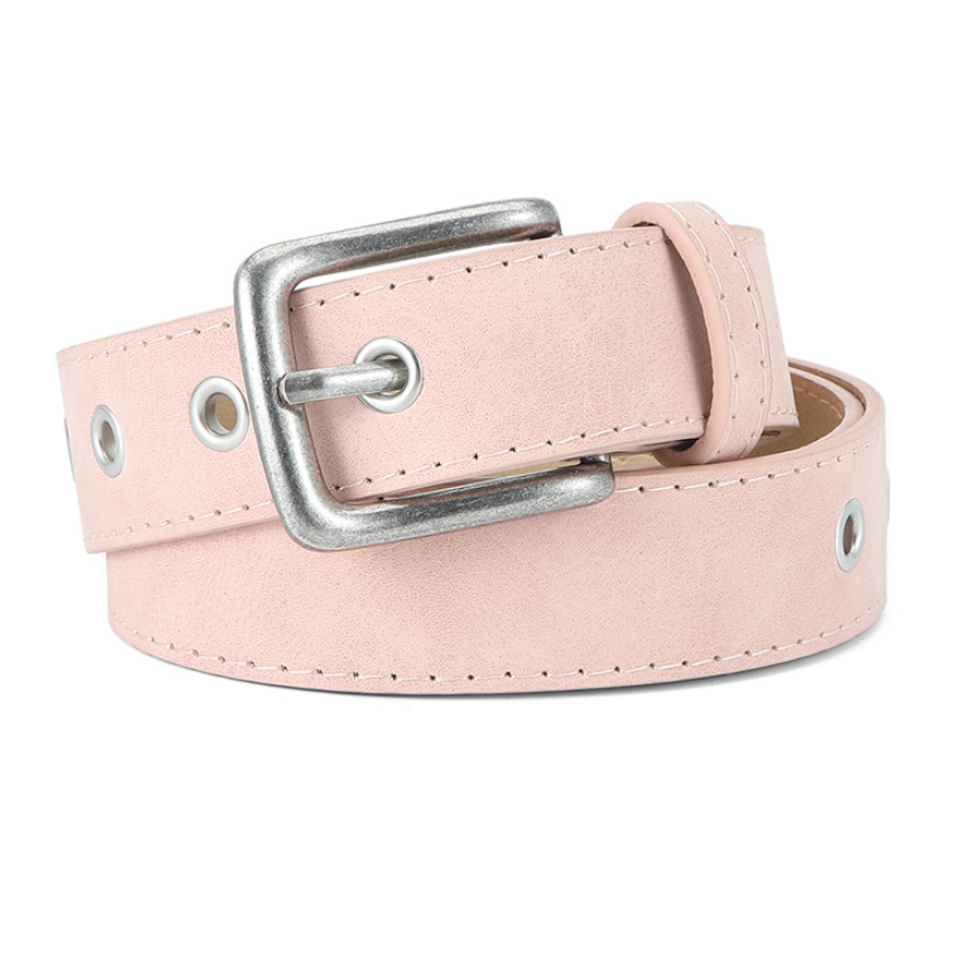 Classic men's suede belt with durable buckle, perfect for versatile everyday and dress wear.