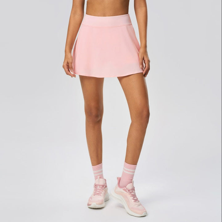 Vacation-ready women's swim skirt featuring an elegant design, side slit, and comfortable elastic waist.