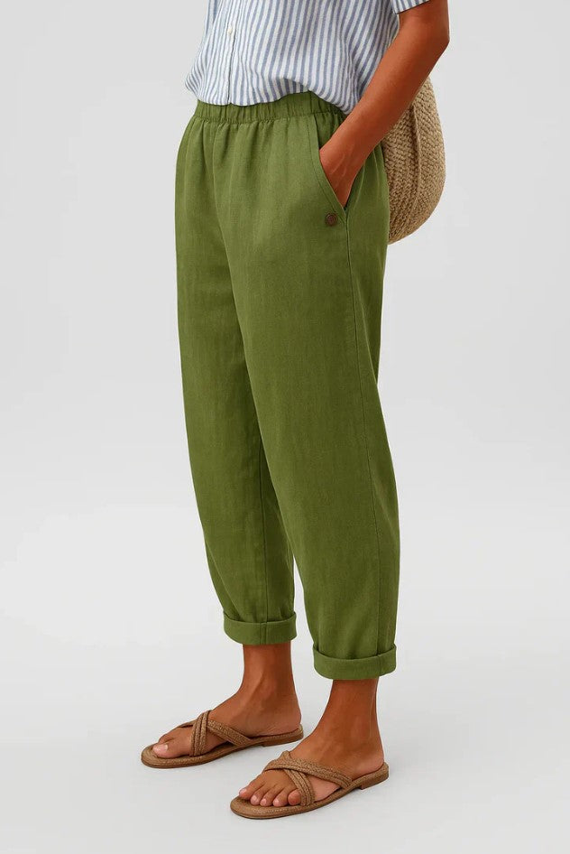 Plus size women's timeless everyday trousers, comfortable cotton blend, relaxed straight leg design.