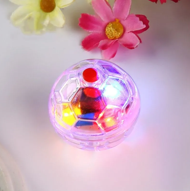 Active dog chew toy: interactive luminous LED football. Glowing pet ball for fun outdoor and nighttime play sessions.