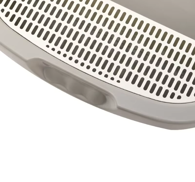 High rim cat litter tray, designed for maximum cat comfort & mess prevention. Essential cat care item.