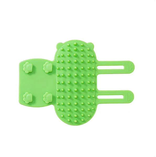 Multi-color silicone pet groomer & scratching brush for cat itch relief & daily care. Great pet supplies.