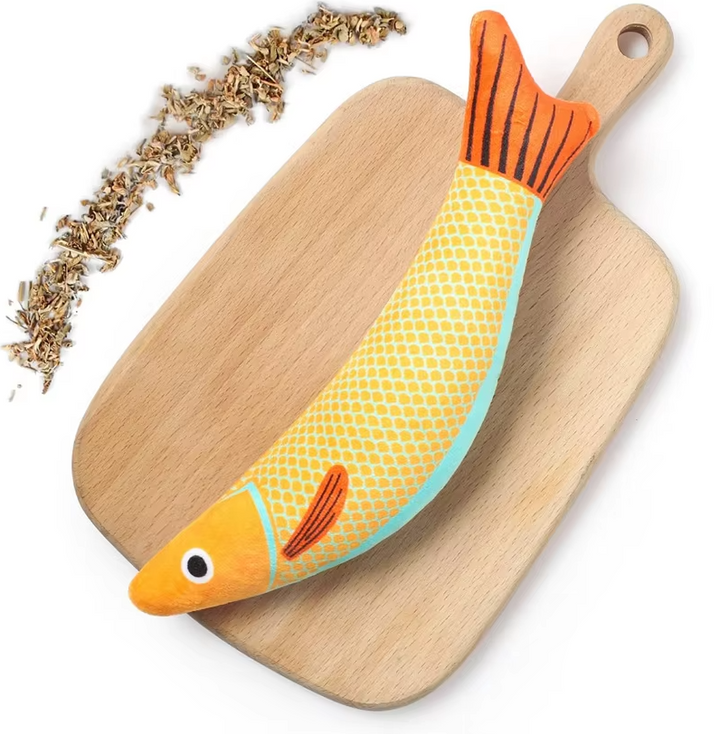 Electronic catnip fish toy stimulating natural hunting instincts, perfect for interactive feline fun.