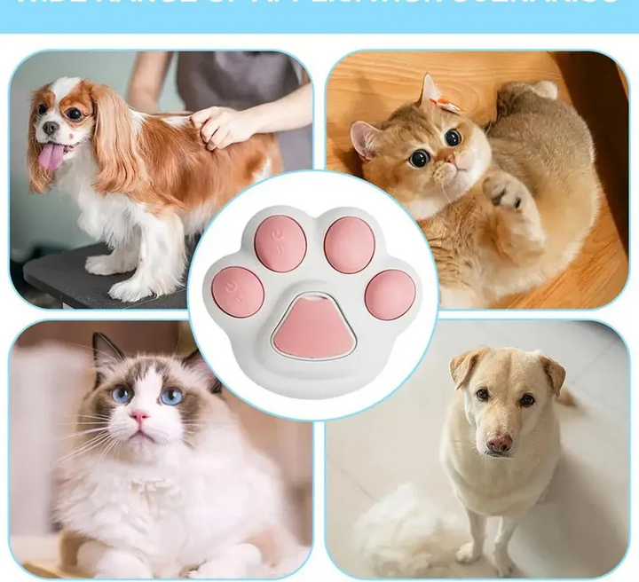 Electric pet brush with spray for gentle dog & cat grooming, deshedding, and a shiny coat.