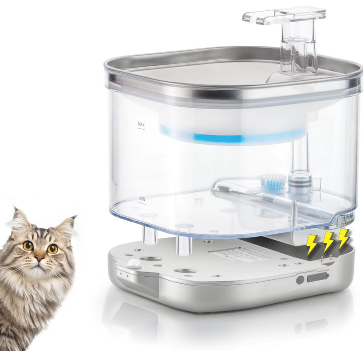 Premium automatic pet drinker, designed for quiet operation and superior water filtration.