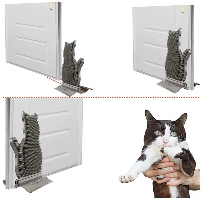 Durable silicone cat towel holder with anti-slip grip, perfect for kitchen and bath organization.