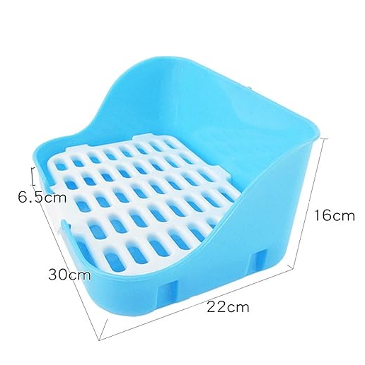 Durable plastic cat litter tray with a ventilation grille for fresh pet hygiene & simple cleaning.