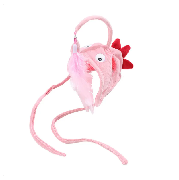 Cat's animal costume hat, designed with a toy pendant for entertainment and cute photos.