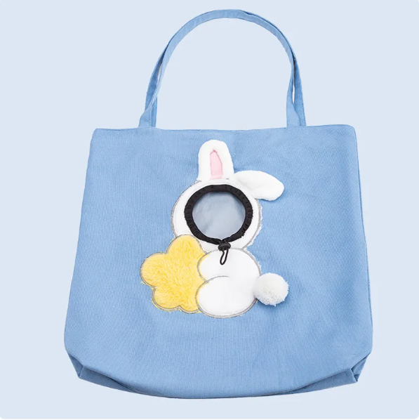 Collection of funny animal costume pet carrier bags in rabbit, dinosaur, and seal designs for small pets.