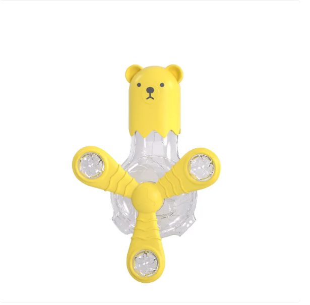 Multi-pet interactive bear food dispenser. Engaging slow feeder & treat puzzle for cats and dogs.