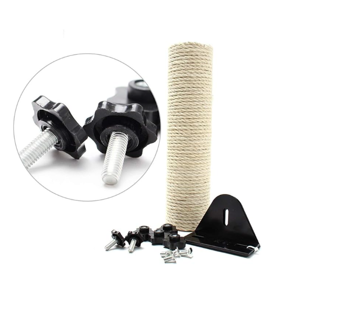 Premium wall-mount sisal cat scratcher & play roller for door frames. Durable feline enrichment & furniture protector.