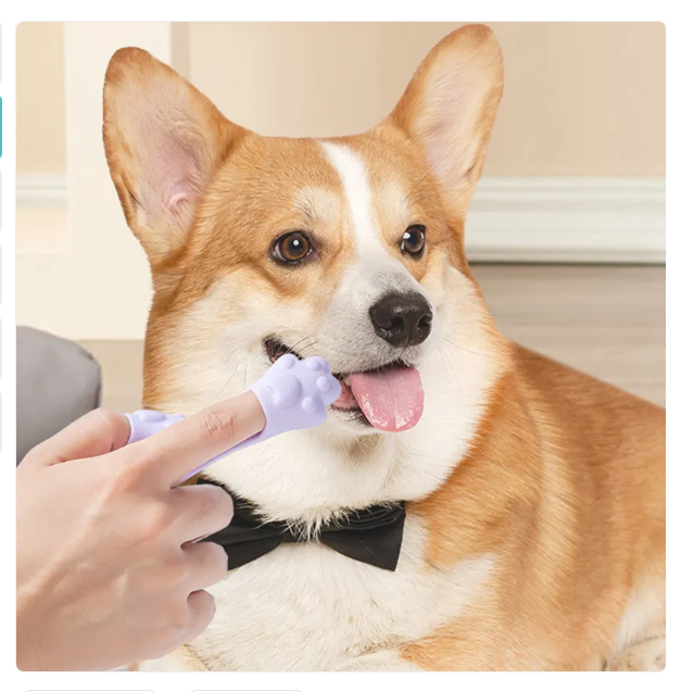 Paw-shaped dog tongue scraper for fresh breath & comprehensive dental care.