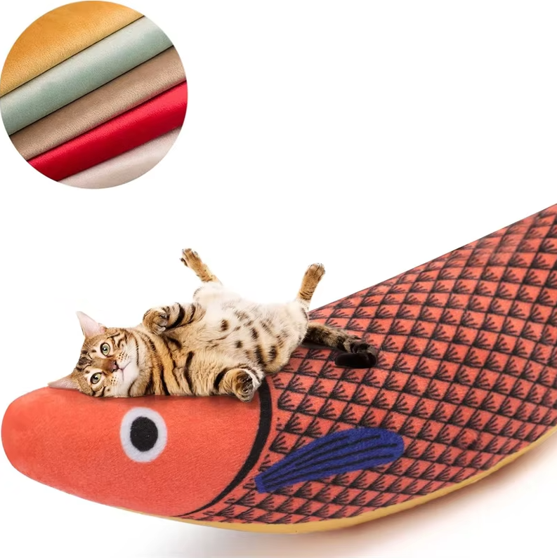 Vibrant interactive cat toy fish, offering hours of durable play and entertainment for playful kittens.