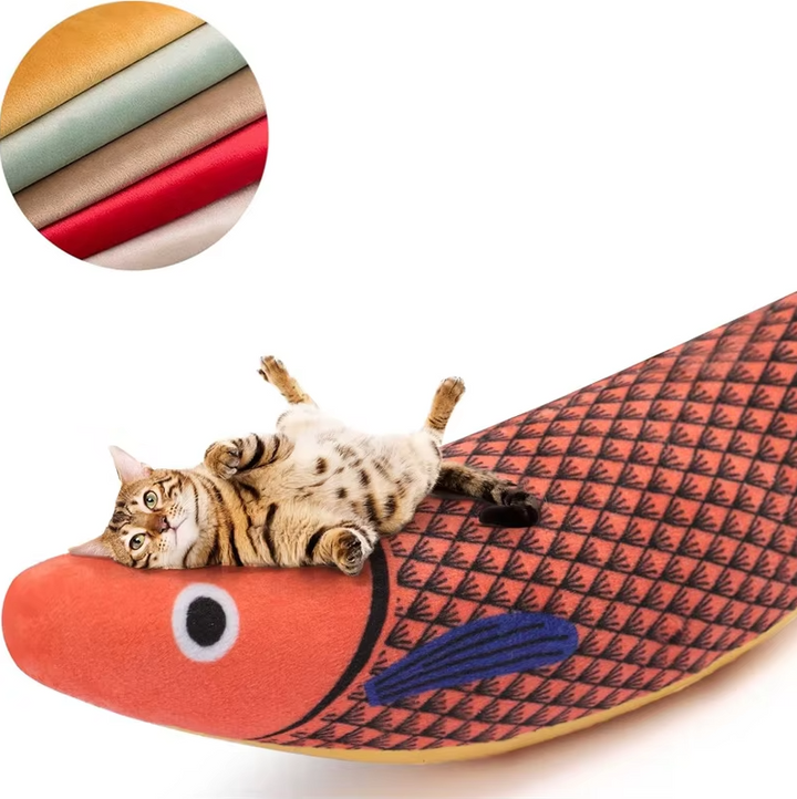 Vibrant interactive cat toy fish, offering hours of durable play and entertainment for playful kittens.