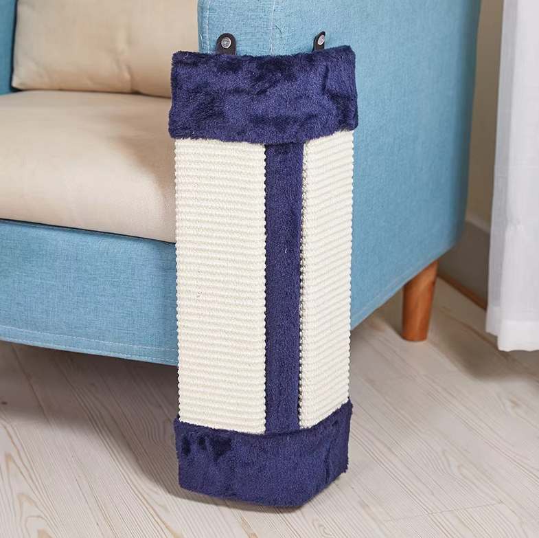 Premium cat wall scratch mat with soft cover, ensures durable & cozy scratching.