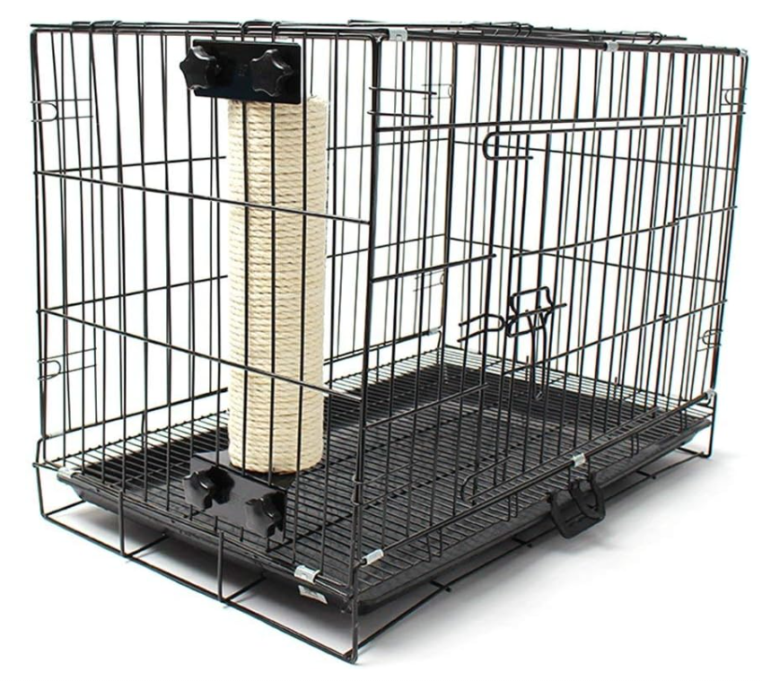Sleek, easy-install cat's door frame sisal scratching roller, a modern wall-mount pet supply for active cats.