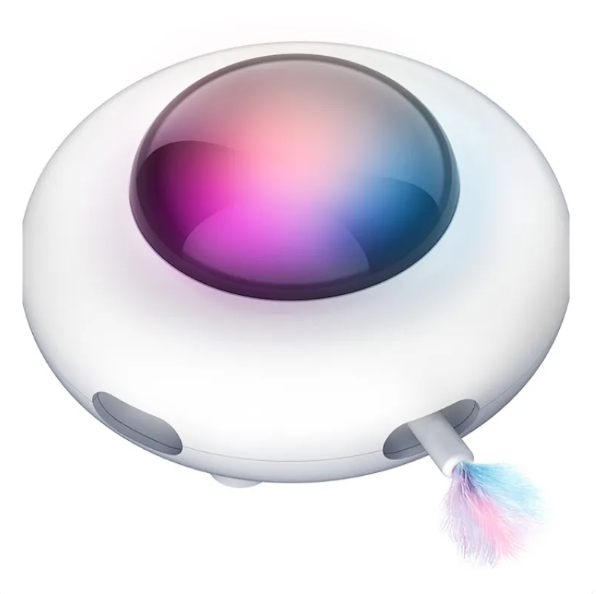 Interactive feather & LED cat toy designed for active cats, ensuring endless fun, enrichment, and stimulating playtime.